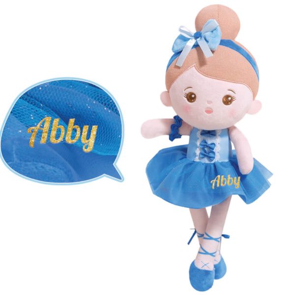 Personalised Blue Ballet Doll